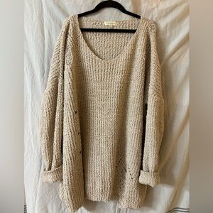 Umgee Distressed Knit Sweater